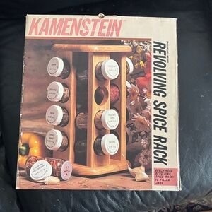 Beechwood Revolving Spice Rack - Natural Wood